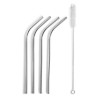 Set 4 Pailles Réutilisables En Acier Inoxydable