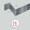 Union Angle 90° Aluminium Anthracite Plinthe PVC Cuisine