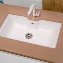Évier 77x38,5 Bajoencimera - Pegasus Résine de Couleurs