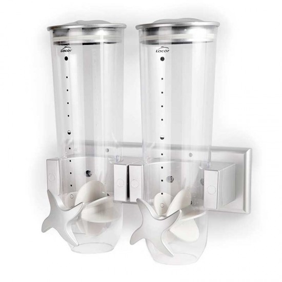 Distributeur double de céréales mural