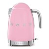 Bouilloire à température variable style 50's rose