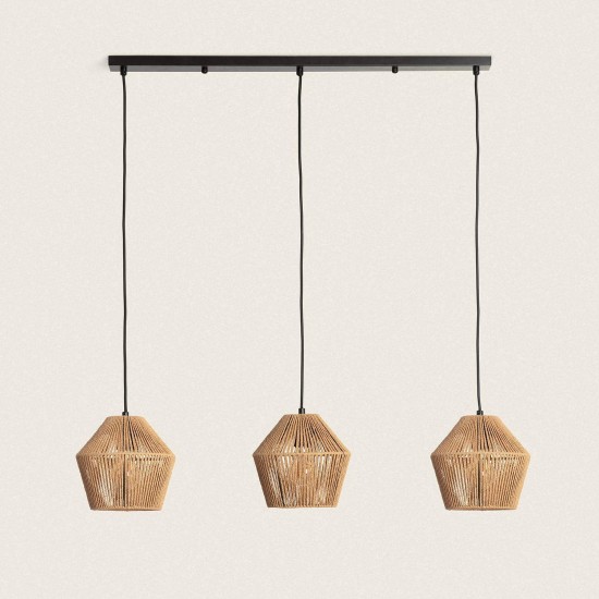 Lampe suspendue Twisted Paper Kirito 3 Spots