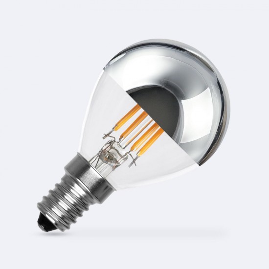 Ampoule Filament LED E14 4W 400 lm G45 Chrome Reflect 2200K