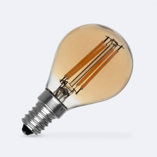 Ampoule Filament LED E14 6W 720 lm P45 Bougie Or