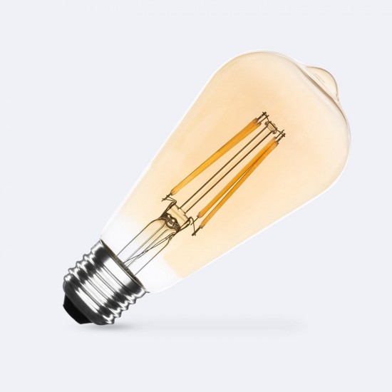 Ampoule Filament LED E27 8W 750 lm Dimmable ST64 Gold 2700K