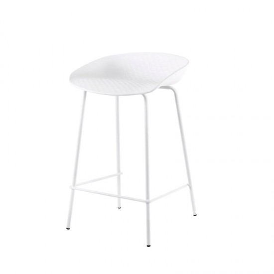 Tabouret bas NETTA blanc