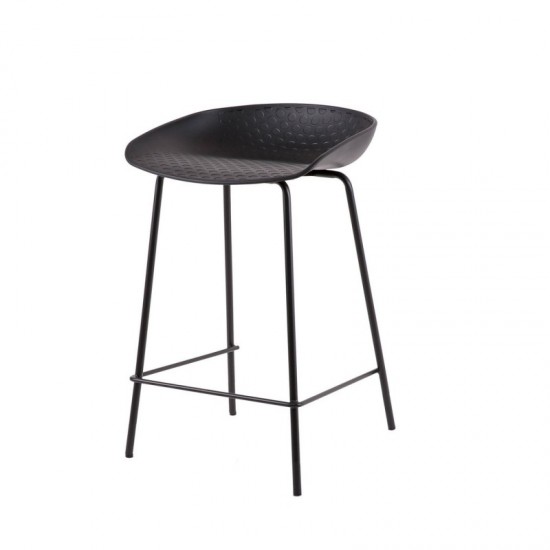 Tabouret bas NETTA noir