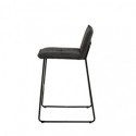 Tabouret bas BRANDON gris foncé