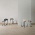 Tabouret bas BRANDON gris foncé