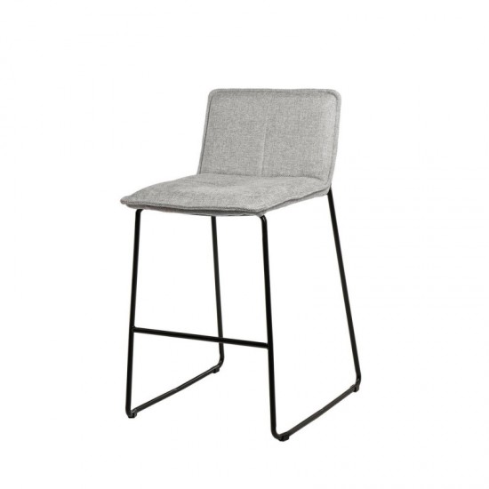 Tabouret bas BRANDON gris clair