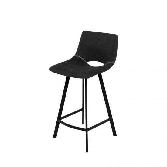 Tabouret bas CLARK gris foncé