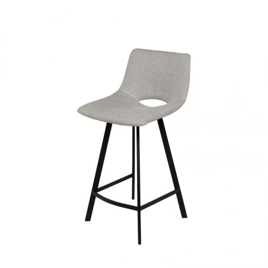 Tabouret bas CLARK gris clair