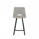 Tabouret bas CLARK gris clair