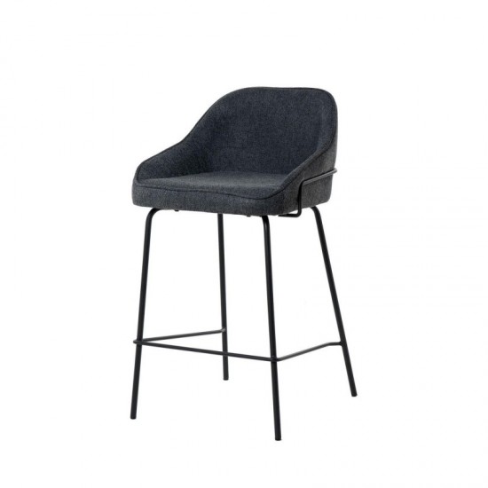 Tabouret bas ARNY gris foncé