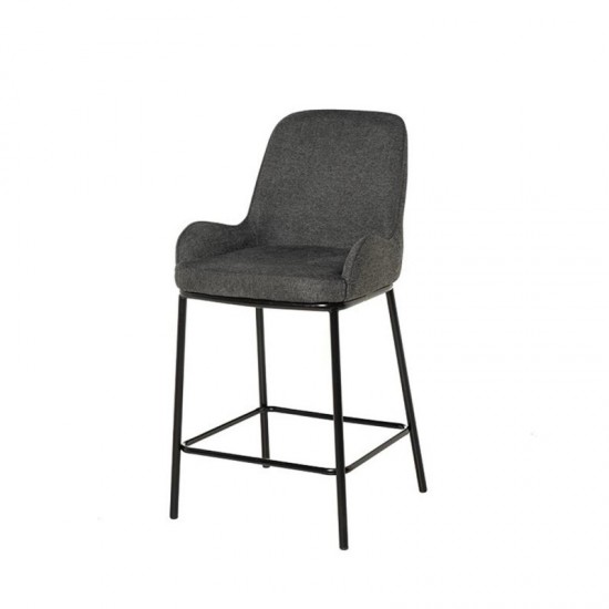 Tabouret bas MILTON gris foncé