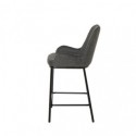 Tabouret bas MILTON gris foncé