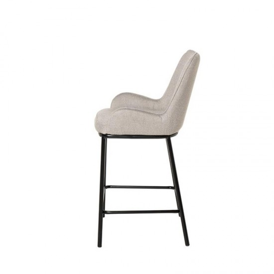 Tabouret bas MILTON gris clair