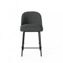 Tabouret bas NELSON gris foncé