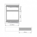Casier à bouteilles extractible 3 Niveaux Nova Flat Latéral