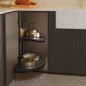 Plateau Semi-circulaire 180º Anthracite Compact