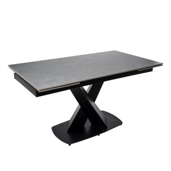 Table Ext. Valeri 160 Gris/Noir