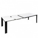 Table Ext. Janet 140 Blanc/Noir
