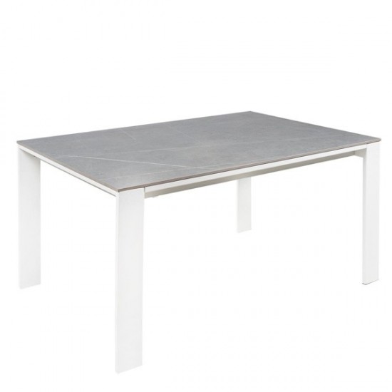 Table Ext. Janet 140 Gris/Blanc