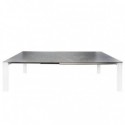 Table Ext. Janet 140 Gris/Blanc