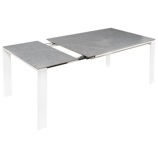 Table Ext. Luna 130 Blanc/Noir