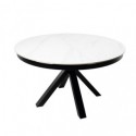 Table Ext. Zuri 130 Blanc/Noir