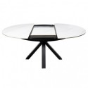 Table Ext. Zuri 130 Blanc/Noir