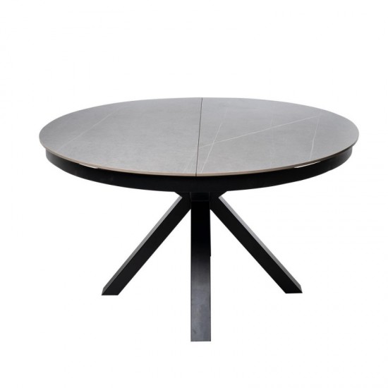 Table Ext. Zuri 130 Gris/Noir