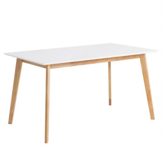 Table Fixe Alice 120 Blanc/Chêne