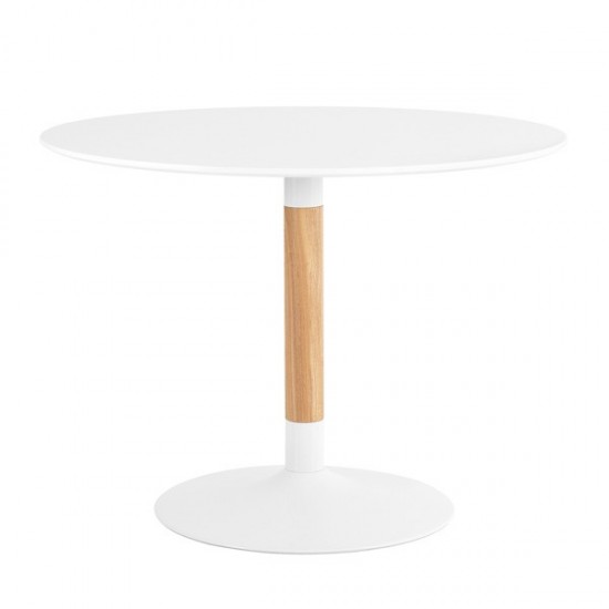 Table Fixe Mira 100 Blanc/Chêne