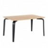 Table Fixe Stacy 140 Chêne/Noir