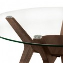 Table Fixe Sabrine Verre/Noyer