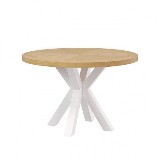 Table Fixe Beverly Chêne/Blanc