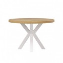 Table Fixe Beverly Chêne/Blanc