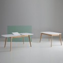 Table Ext. Enma 120 Blanc/Chêne