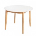 Table Ext. Liana 100 Blanc/Chêne