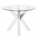Table Fixe Jade Verre/Blanc