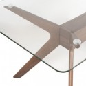 Table Fixe Della Verre/Noyer