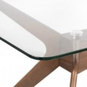 Table Fixe Della Verre/Noyer