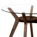 Table Fixe Sabrine Verre/Noyer