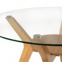 Table Fixe Sabrine Verre/Chêne