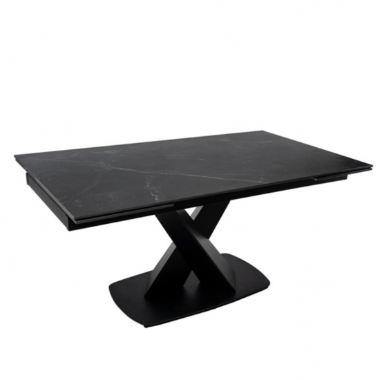Table Extensible Valeri 160 Noir/Noir