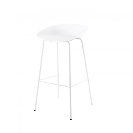 Tabouret haut ALENE blanc