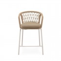 Tabouret d'extérieur EDWIN blanc