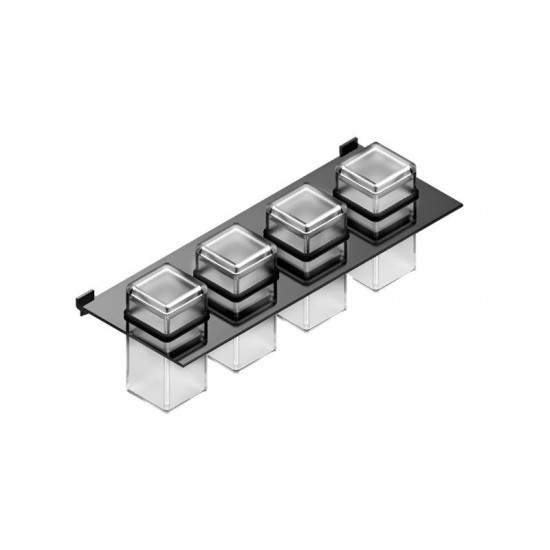 Porte-épices avec 4 pots en plastique-Linero Back