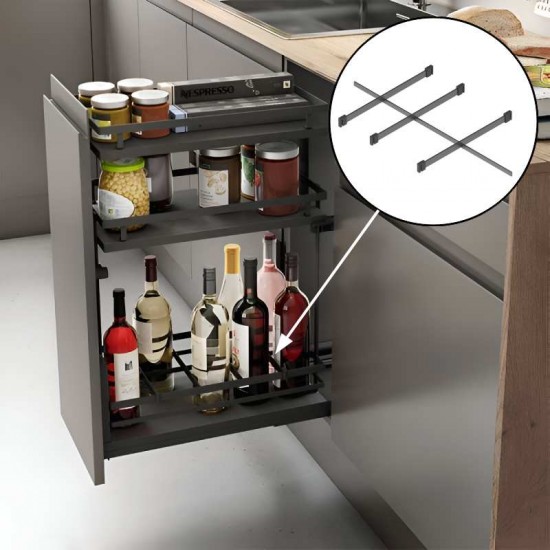 Séparateur couleur anthracite pour tiroirs plats.